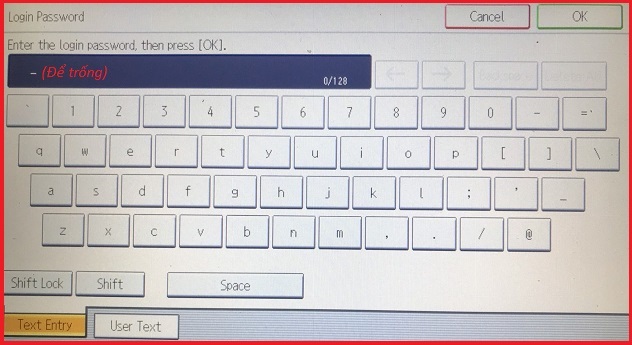 User login Ricoh