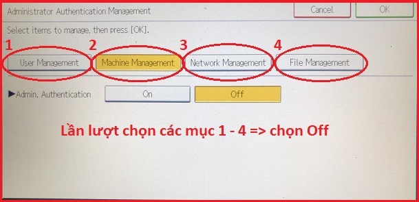 Mật khẩu mặc định máy in Ricoh