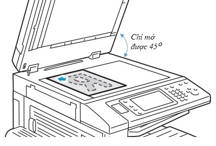 nạp bản gốc trên kính máy photo fuji xerox
