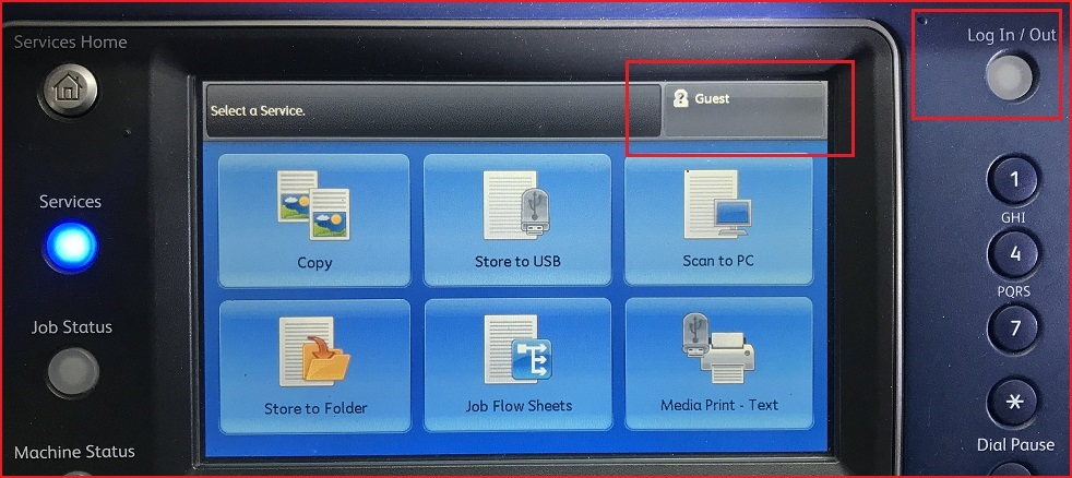 Đăng nhập máy in Fuji Xerox